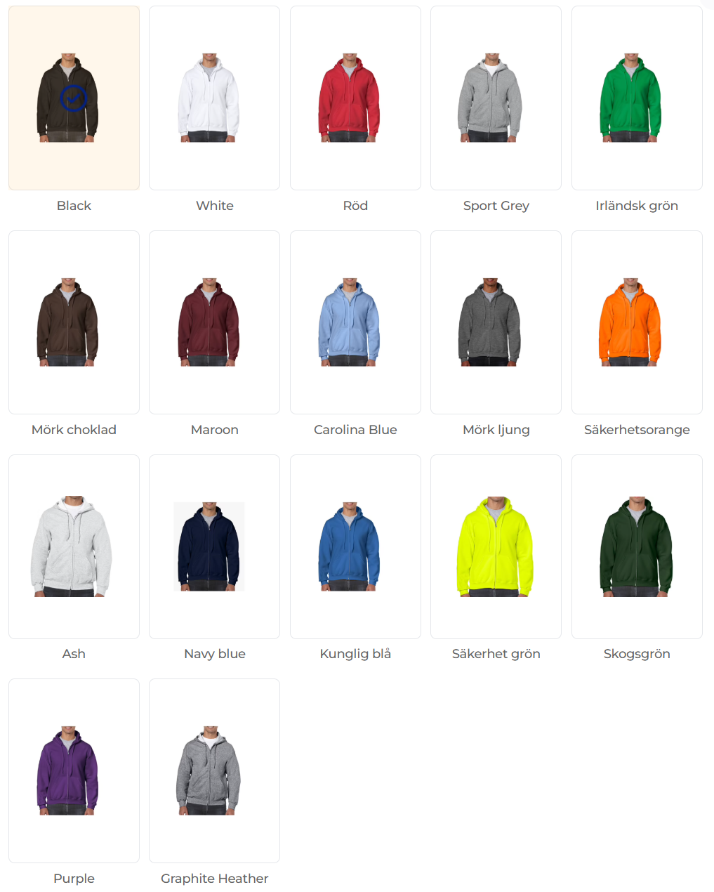 Gildan GN960 - Huvtröja med dragkedja