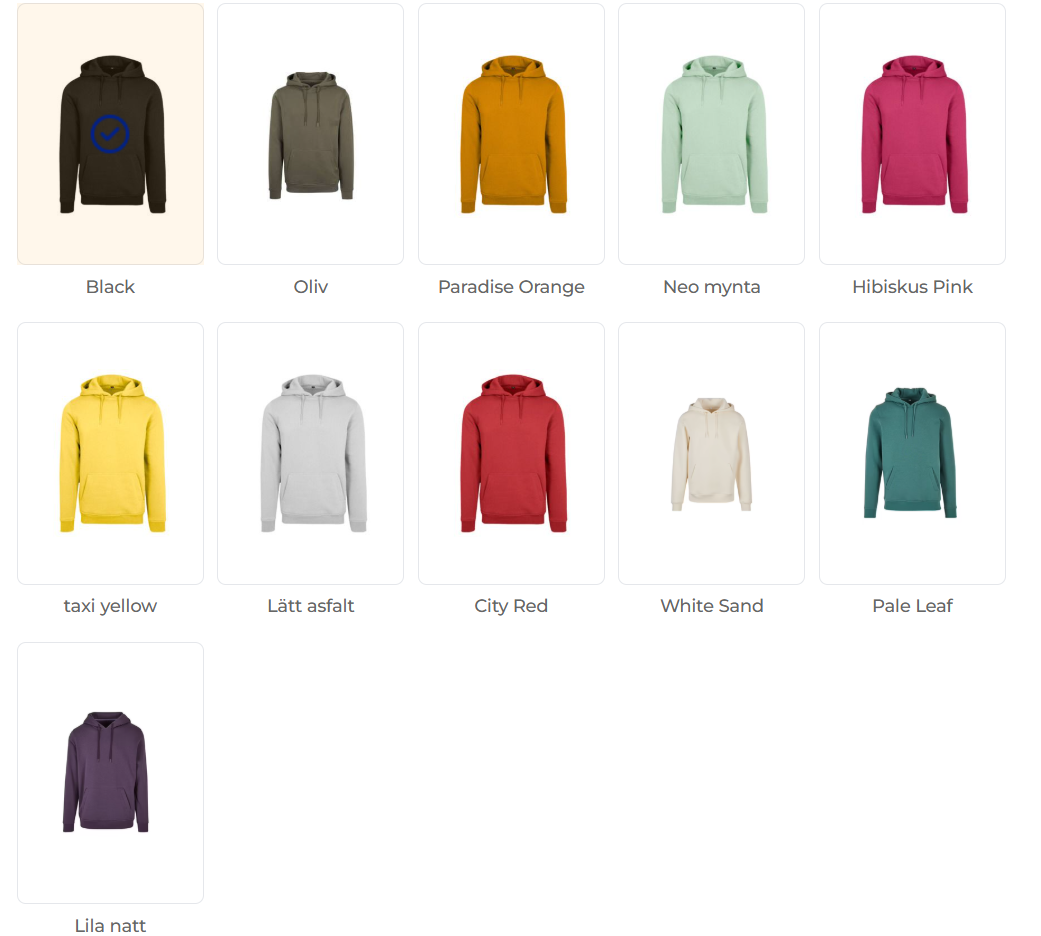 Build Your Brand BY011 - Tung Huvtröja med Borstad Fleece