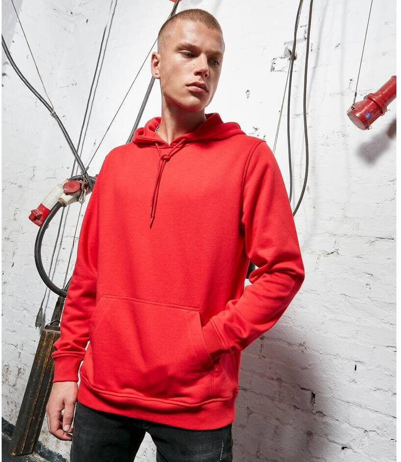 Build Your Brand BY011 - Tung Huvtröja med Borstad Fleece